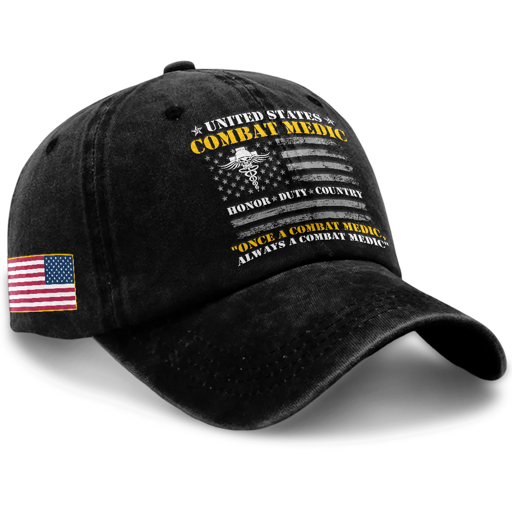 Personalizable Combat Medic Washed Cap