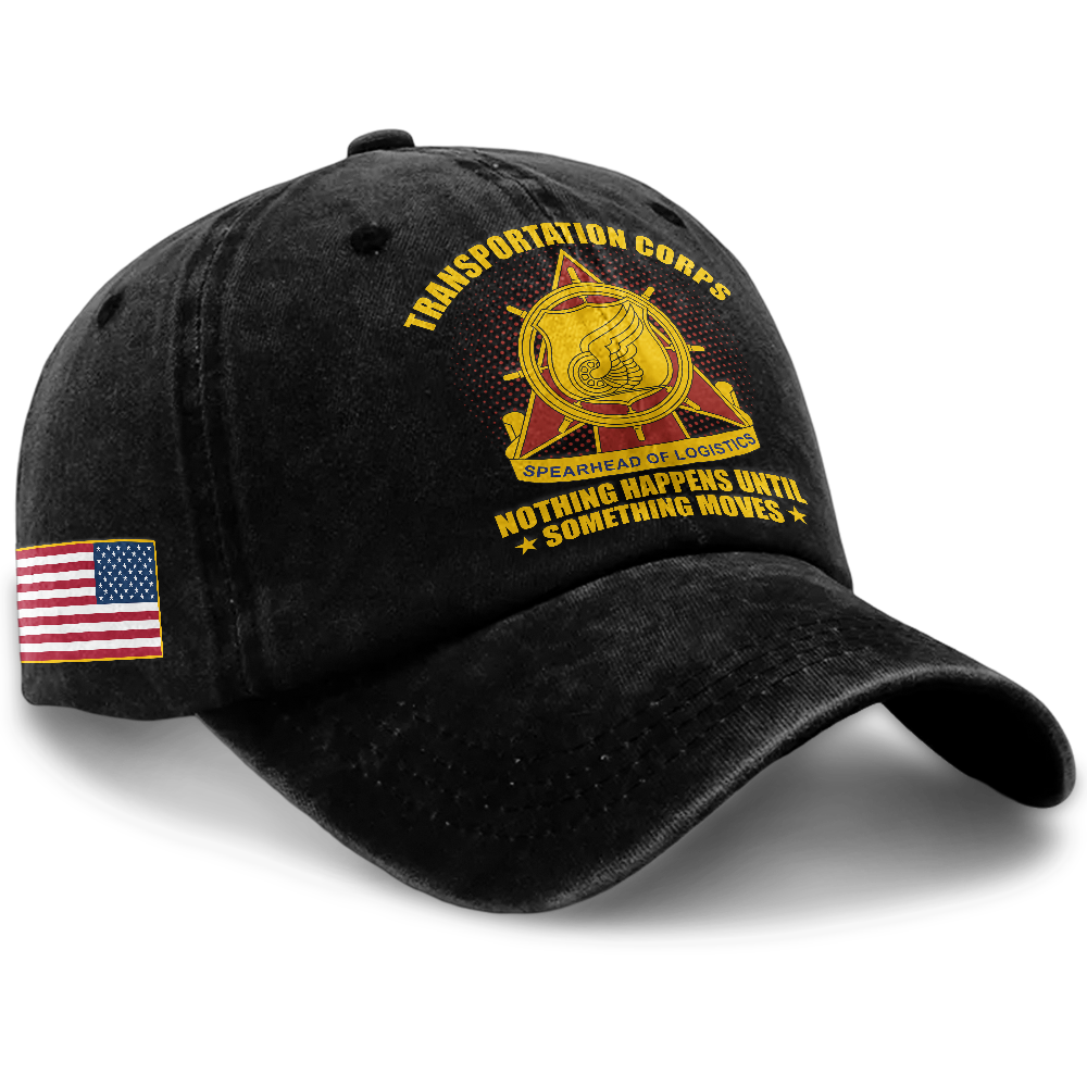 Personalizable Transportation Corps Washed Cap