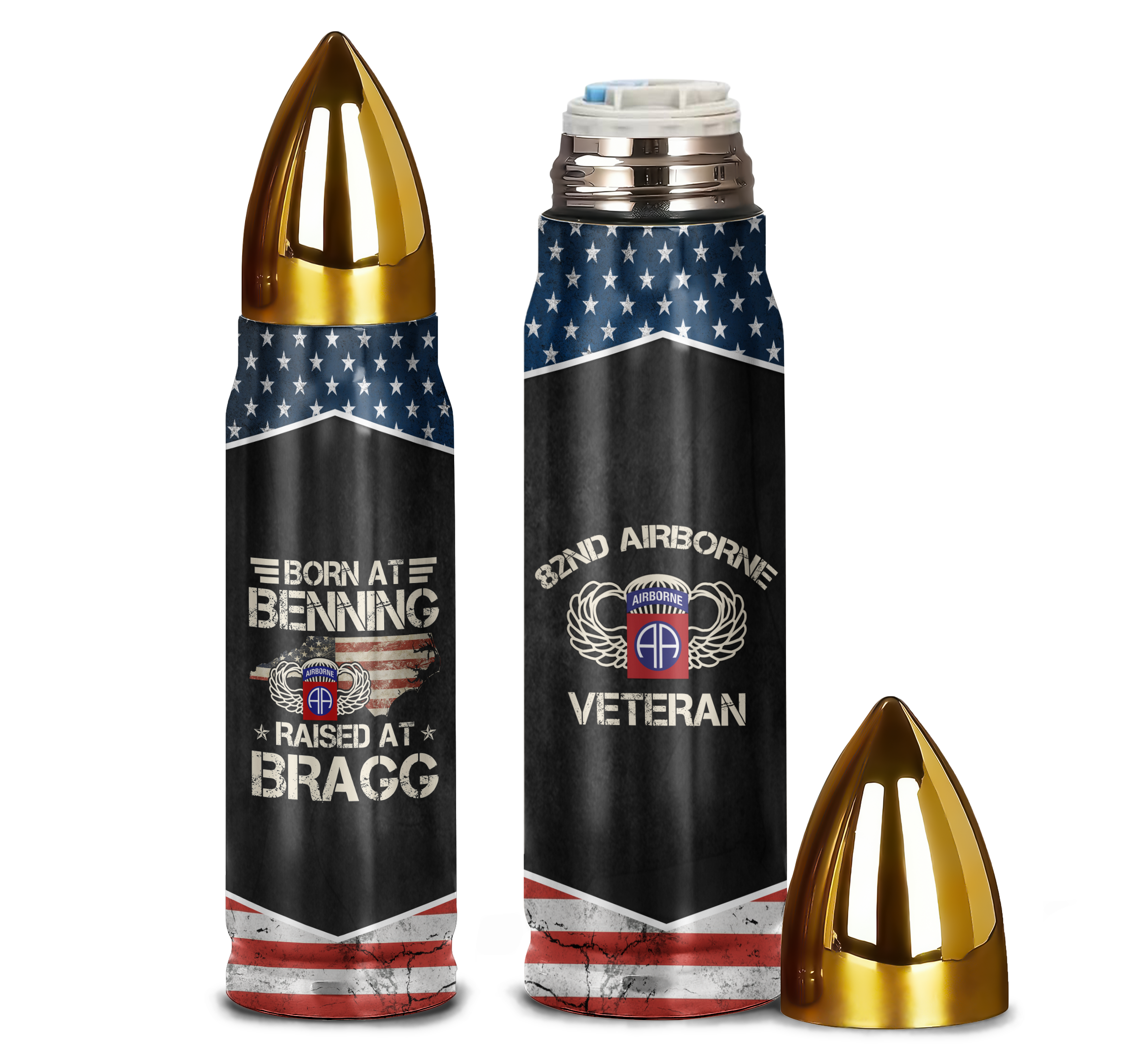 Born At Benning Raised At Bragg Bullet Tumbler