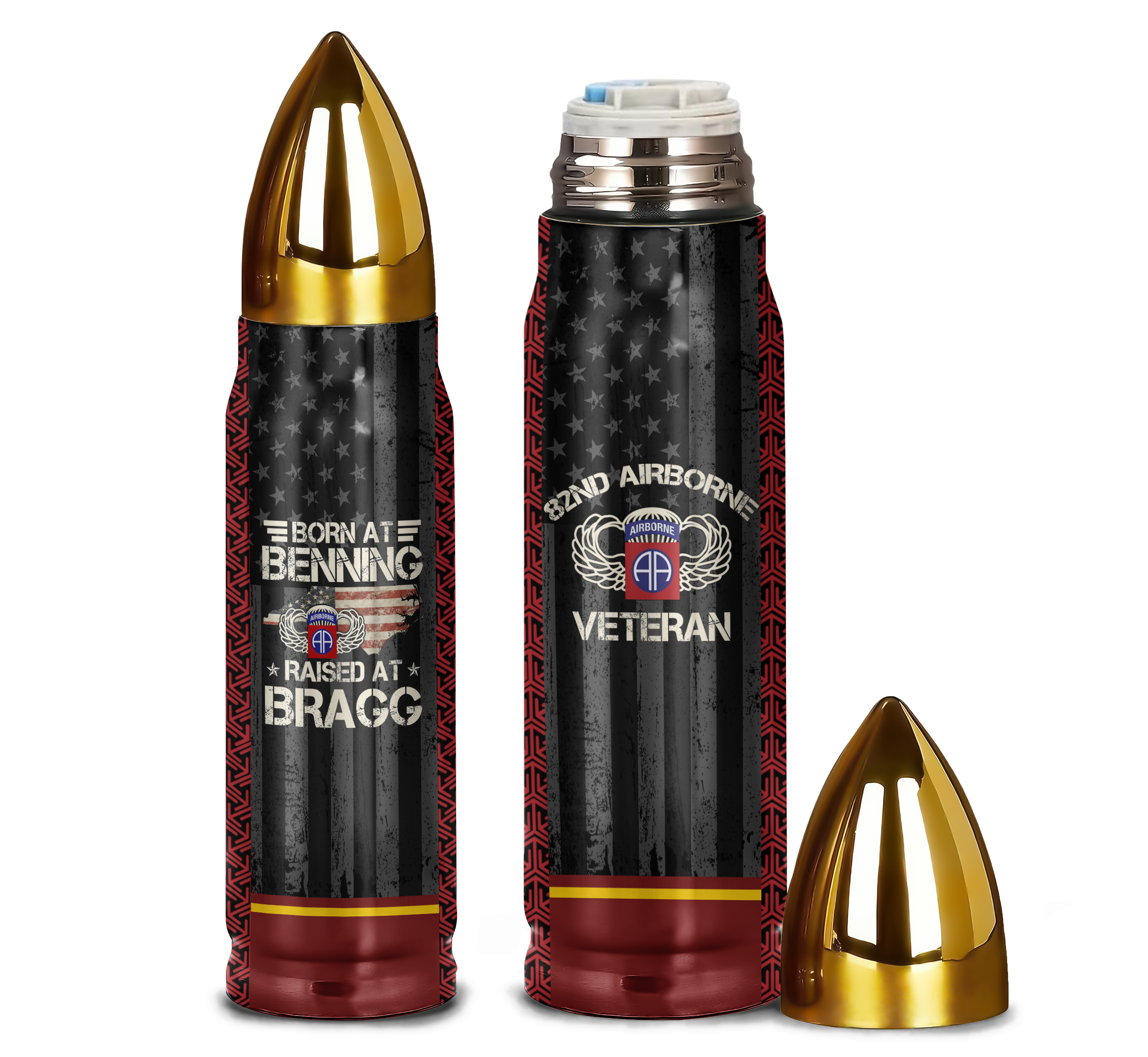 Born At Benning Raised At Bragg Bullet Tumbler