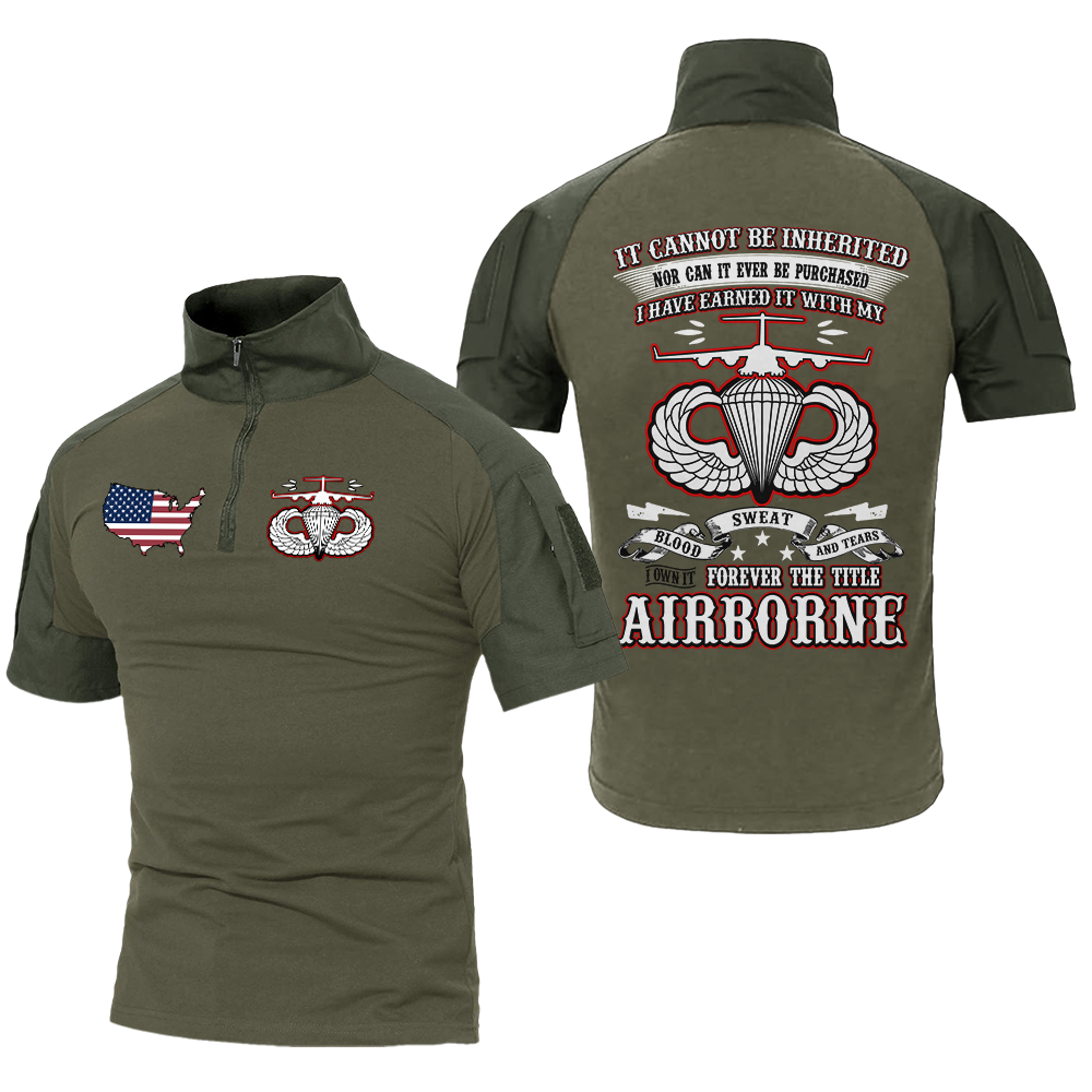 I Own Forever The Title Airborne Veteran Tactical Polo Shirt