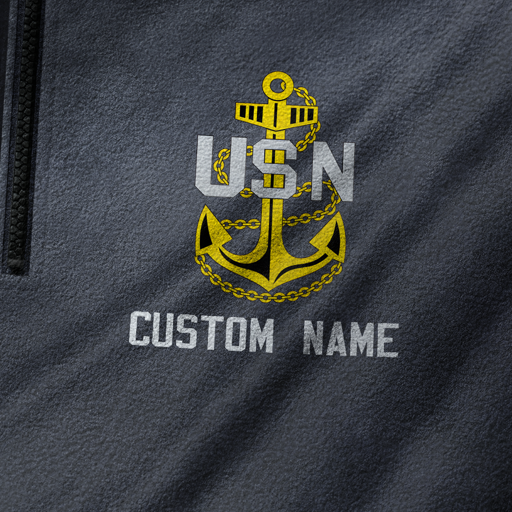 Personalizable Navy 250th Anniversary Half-Zip Raglan Sweatshirt