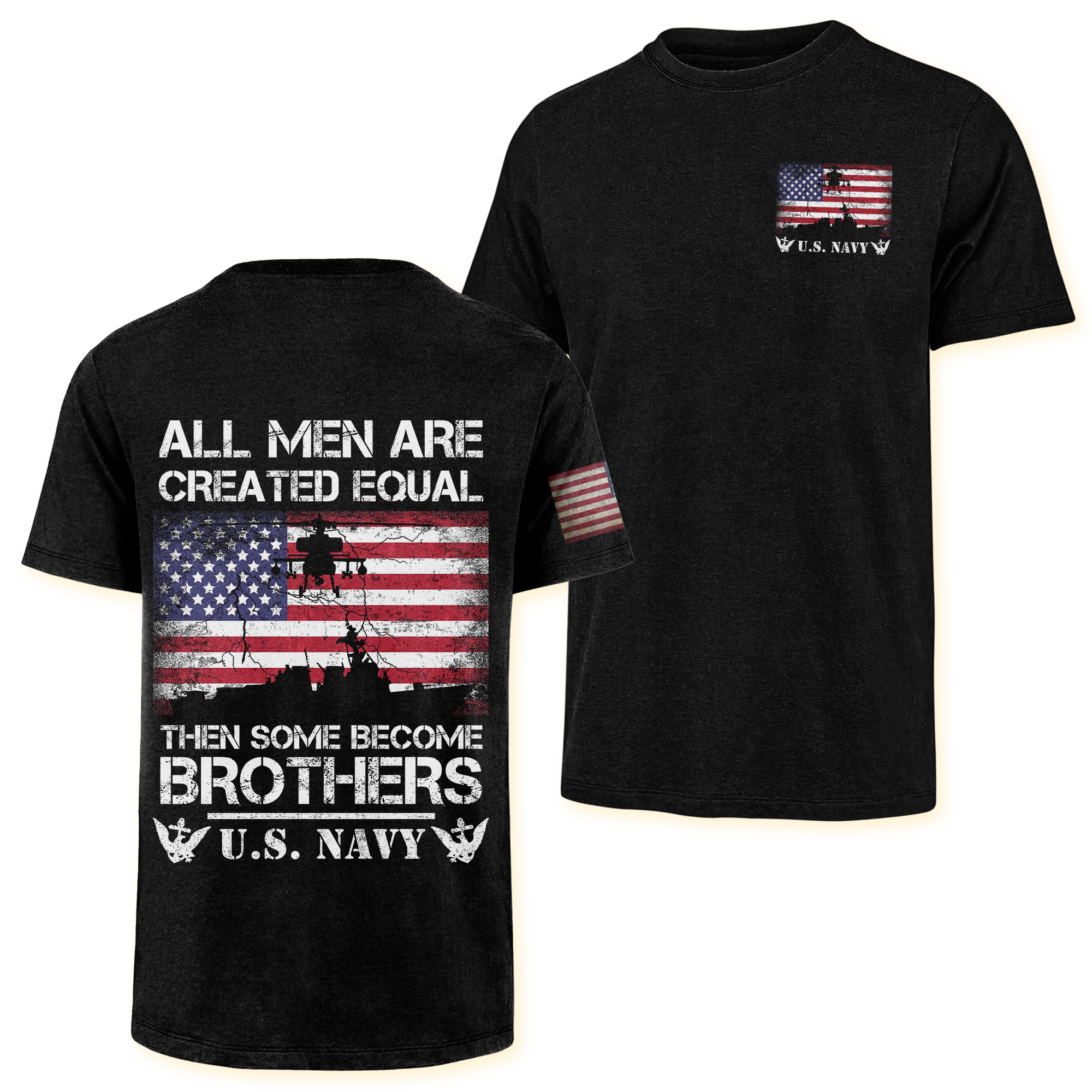 Navy Veteran All Men Are Created Equal Classic Tee
