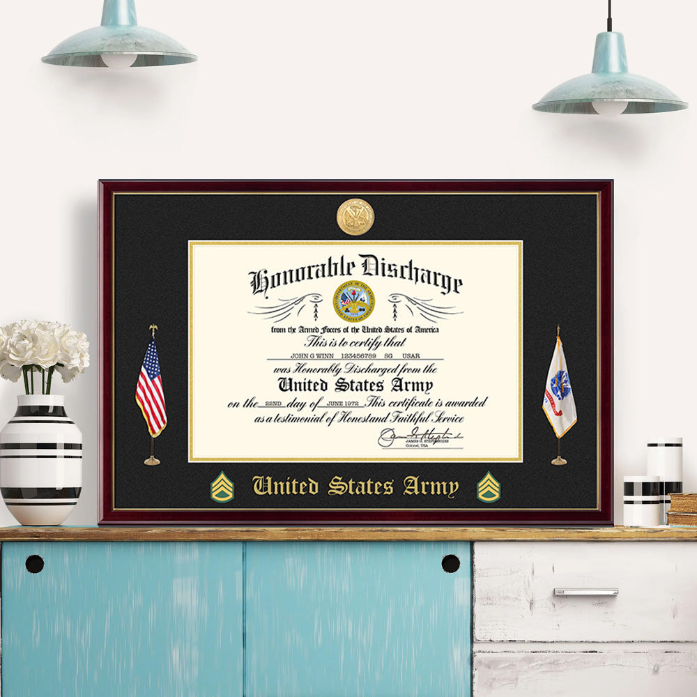 Honorable Discharge Military Award Horizontal Wall Art