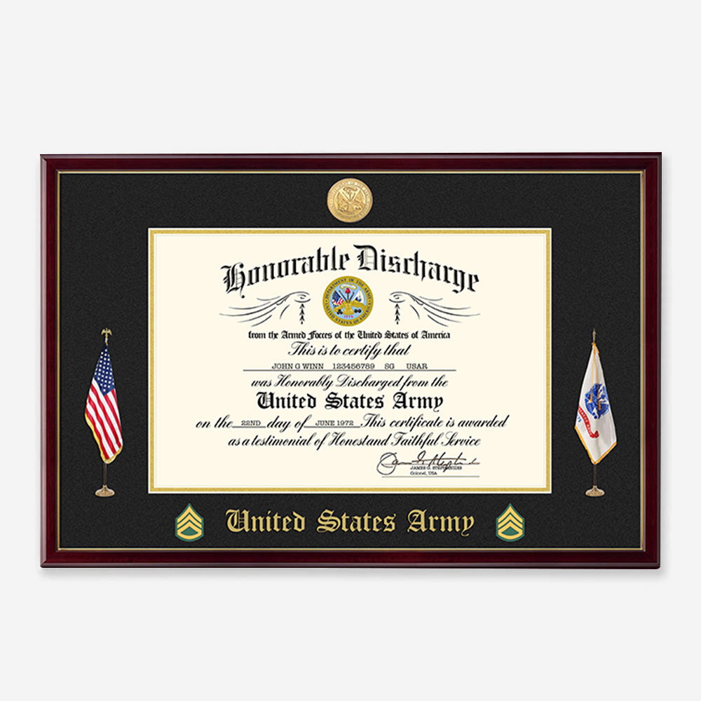 Honorable Discharge Military Award Horizontal Wall Art