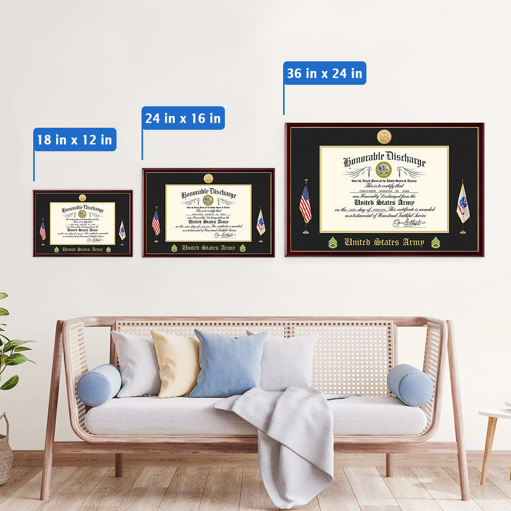 Honorable Discharge Military Award Horizontal Wall Art