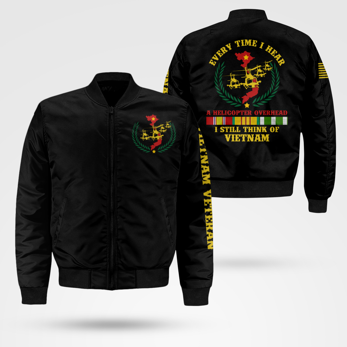 Vietnam Veteran - Protect My Family Bomber Jacket