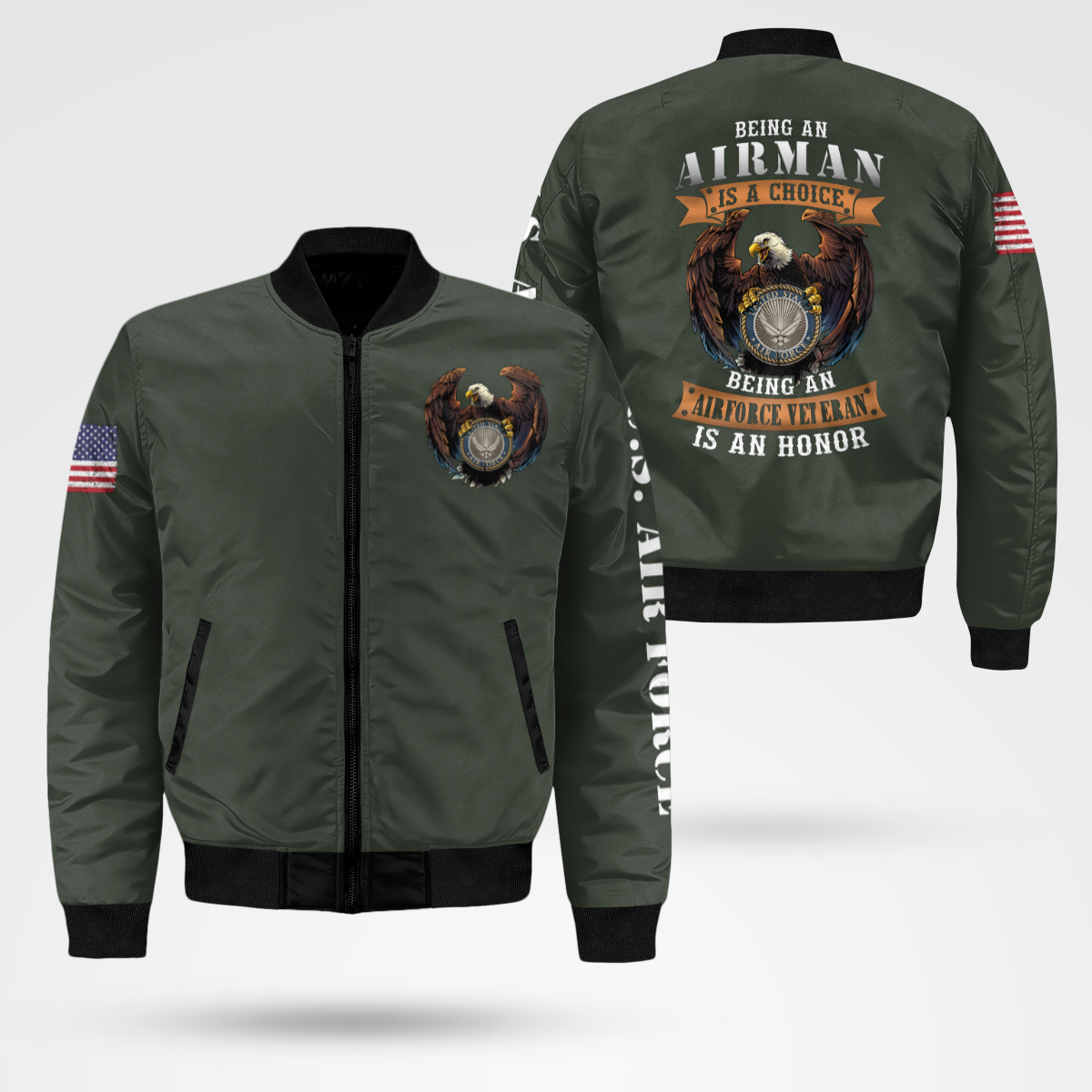 Being An Air Force Veteran Is An Honor Bomber Jacket