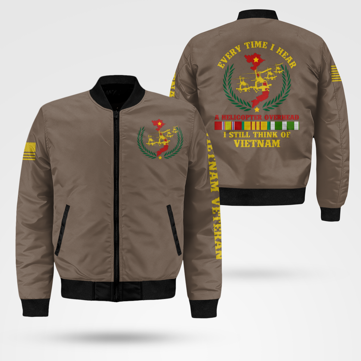 Vietnam Veteran - Protect My Family Bomber Jacket