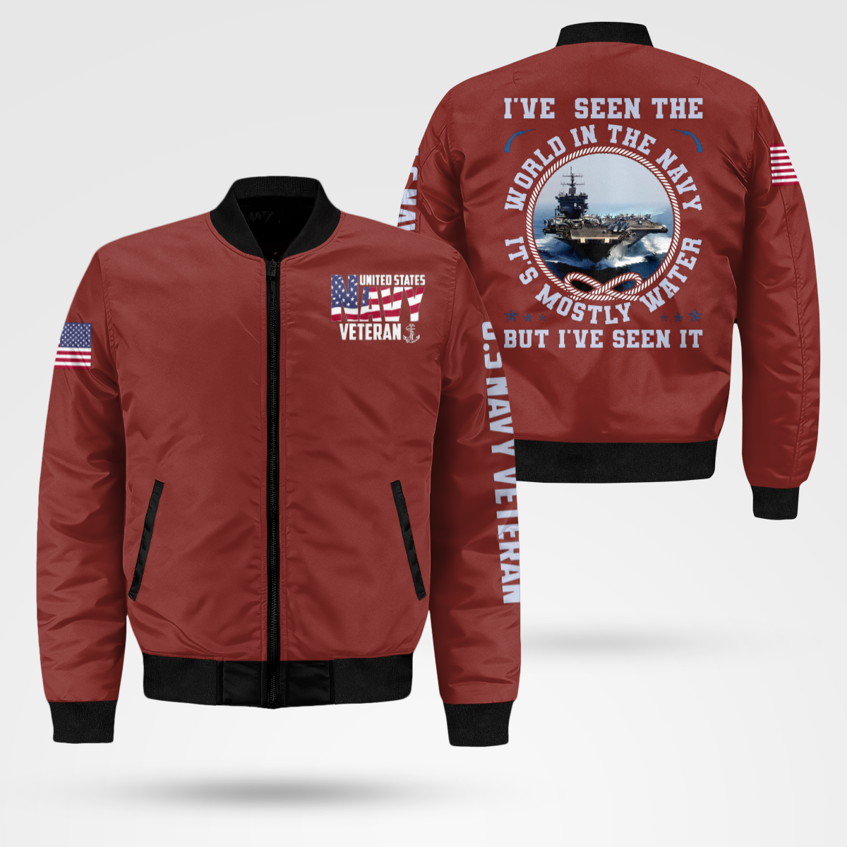 Navy Veteran Bomber Jacket