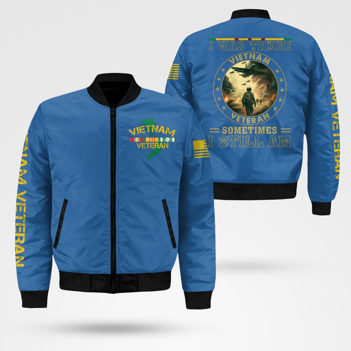 Vietnam Veteran - I Was There Bomber Jacket