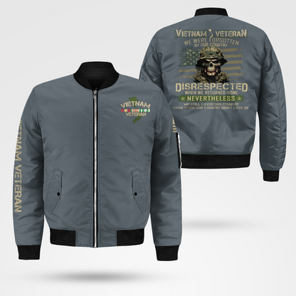 Vietnam Veteran - Fogotten By Our Country Bomber Jacket