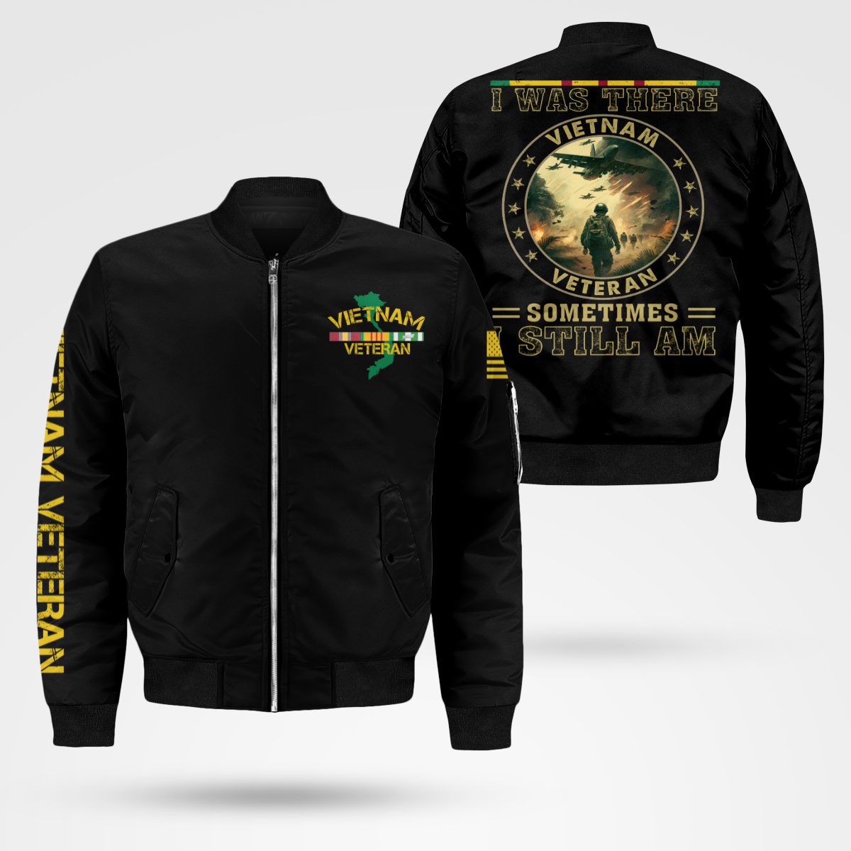 Vietnam Veteran -I Was There Bomber Jacket