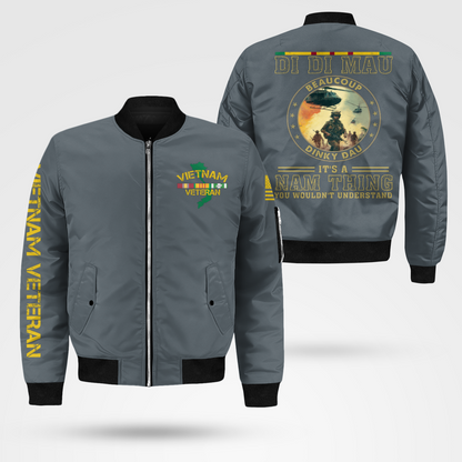 Vietnam Veteran - Di Di Mau Bomber Jacket