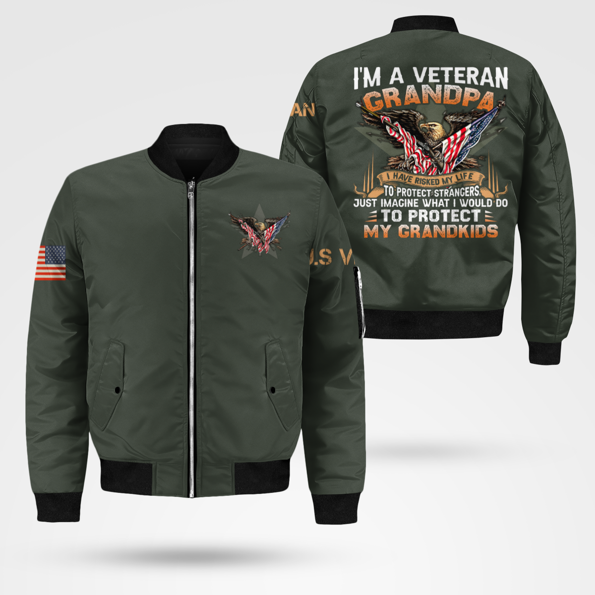 Grandpa Veteran Bomber Jacket