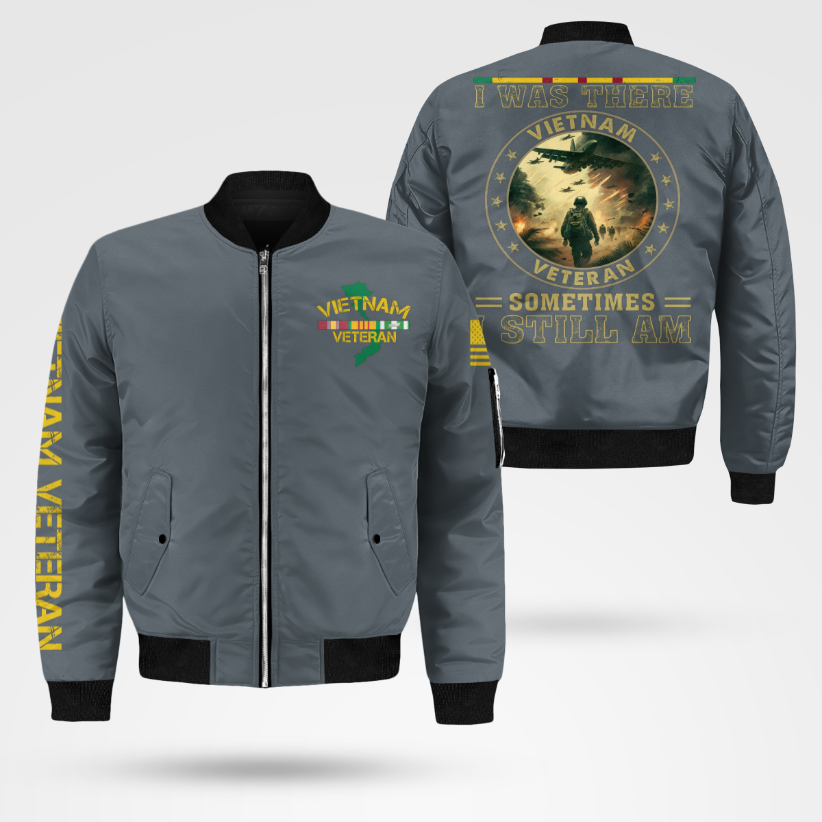 Vietnam Veteran -I Was There Bomber Jacket