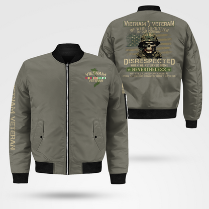 Vietnam Veteran - Fogotten By Our Country Bomber Jacket