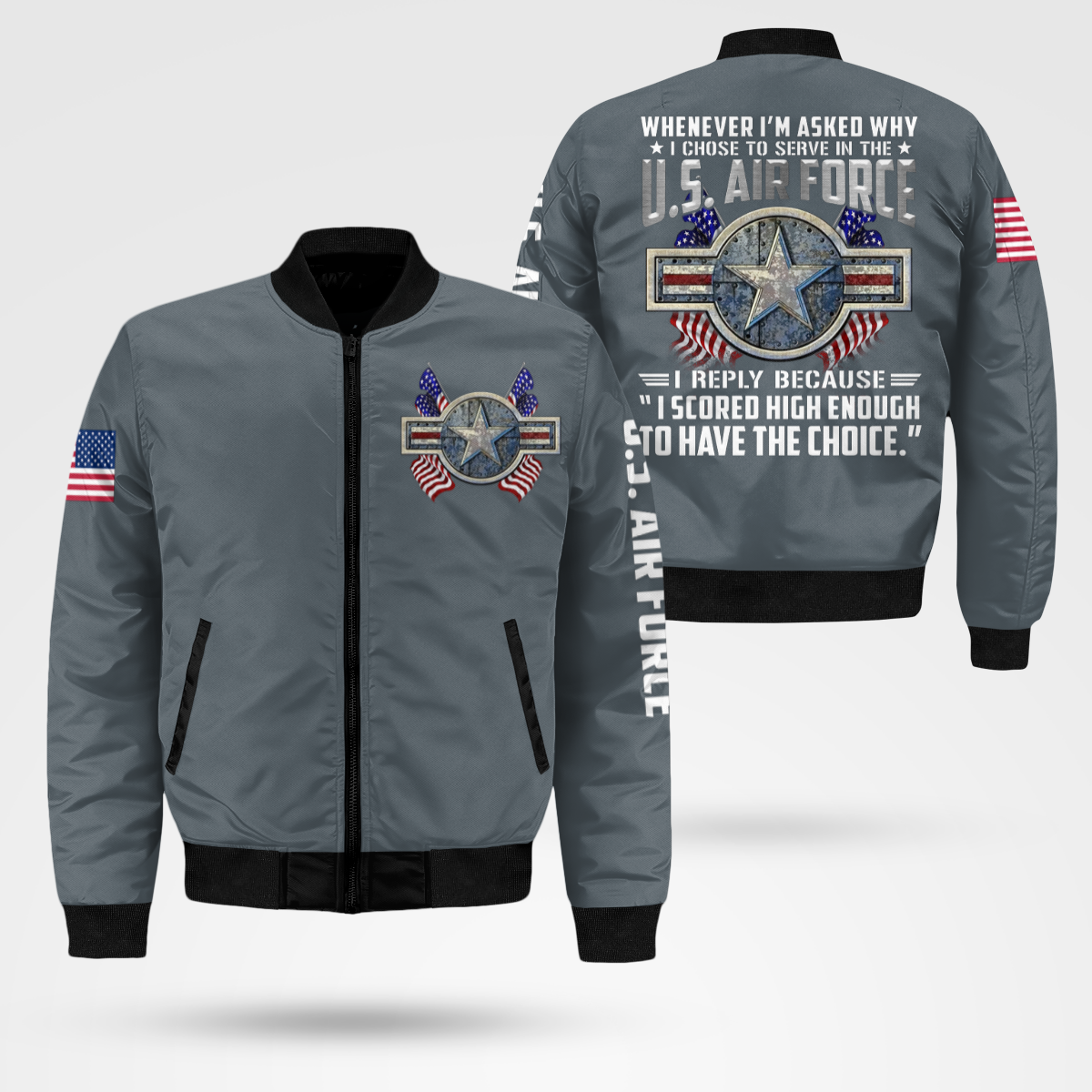 I Chose To Serve In The Air Force Bomber Jacket