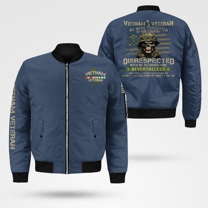 Vietnam Veteran - Fogotten By Our Country Bomber Jacket