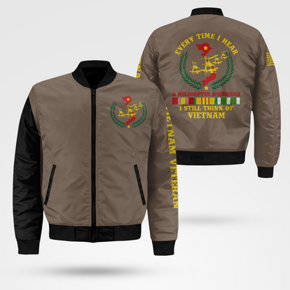 Vietnam Veteran - Protect My Family Bomber Jacket