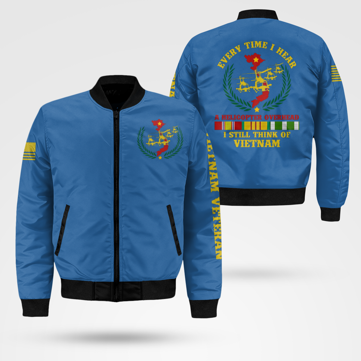 Vietnam Veteran - Protect My Family Bomber Jacket