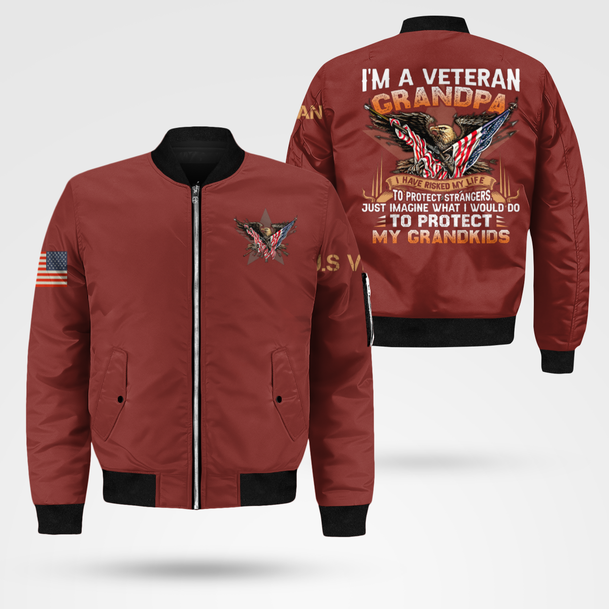 Grandpa Veteran Bomber Jacket