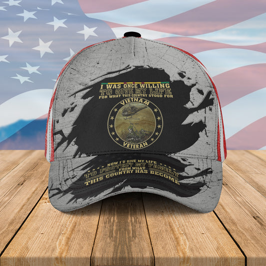 Vietnam Veteran Protect My Family Hat Cap