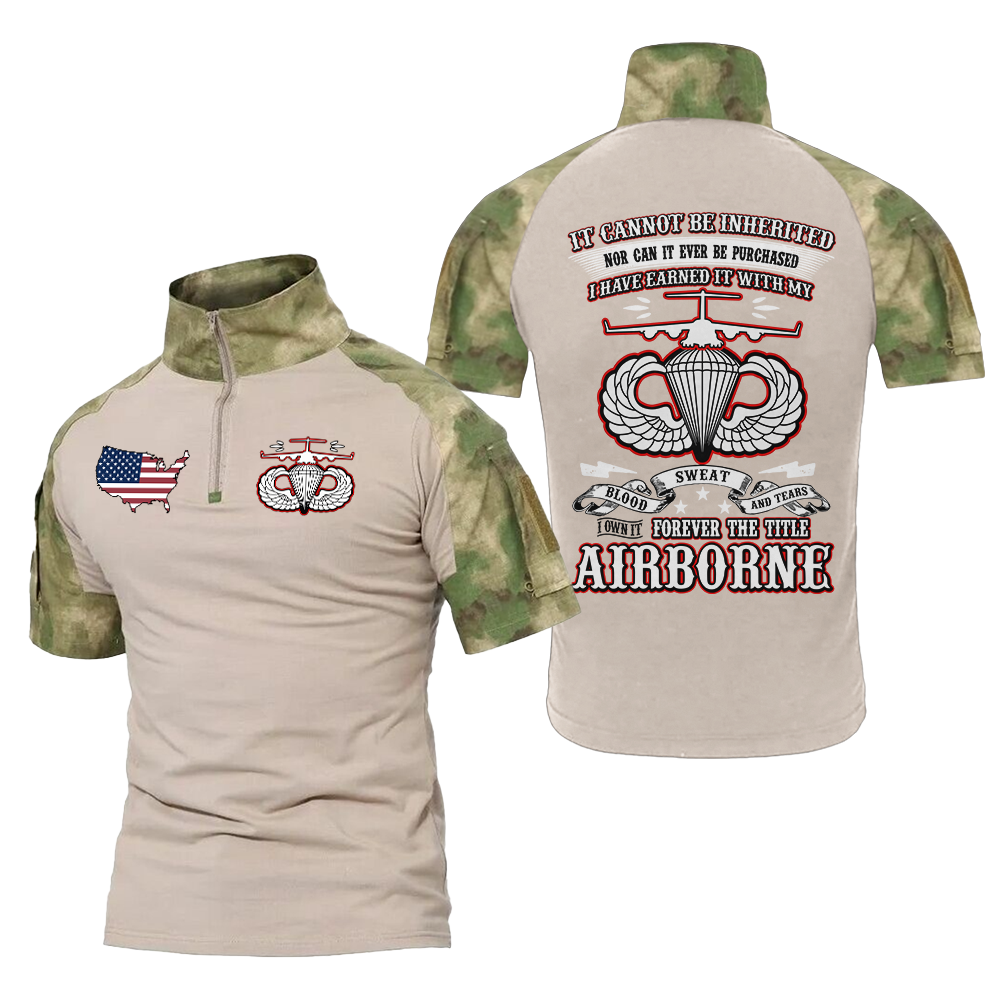 I Own Forever The Title Airborne Veteran Tactical Polo Shirt