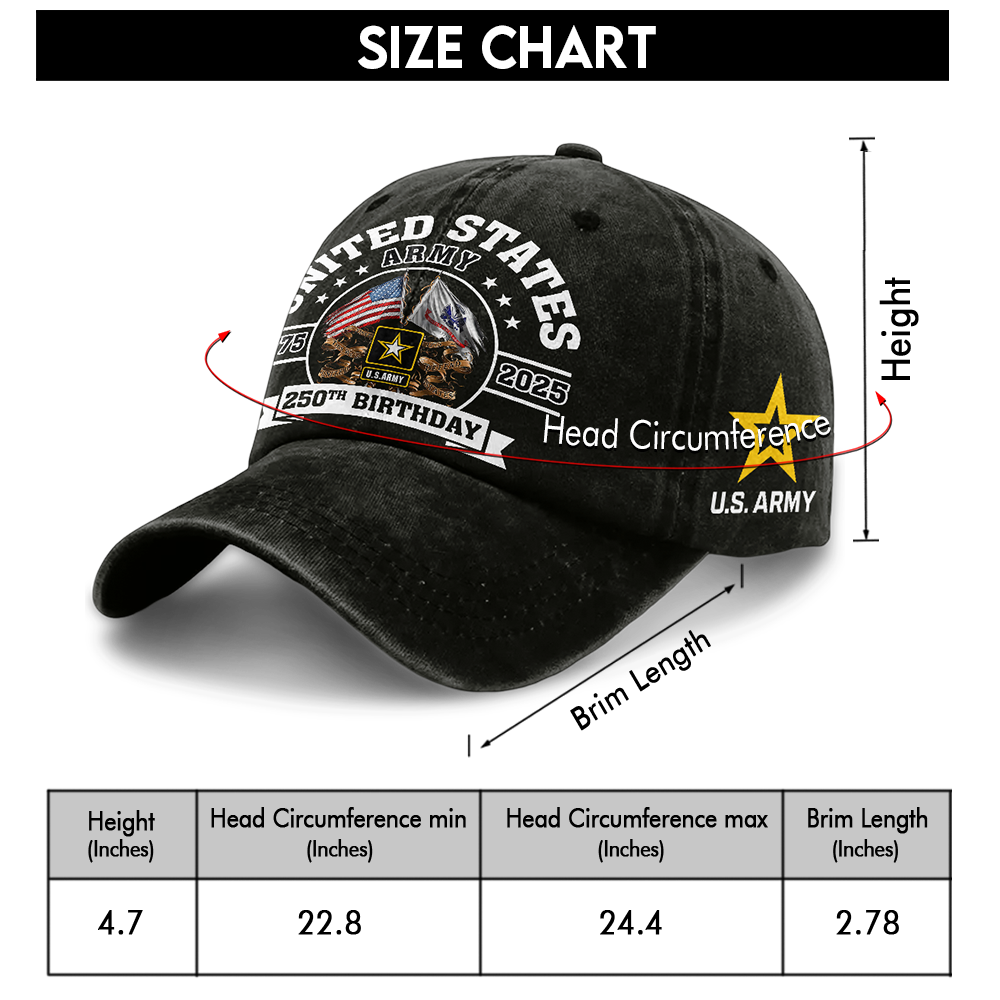 Army 250th Anniversary Washed Cap