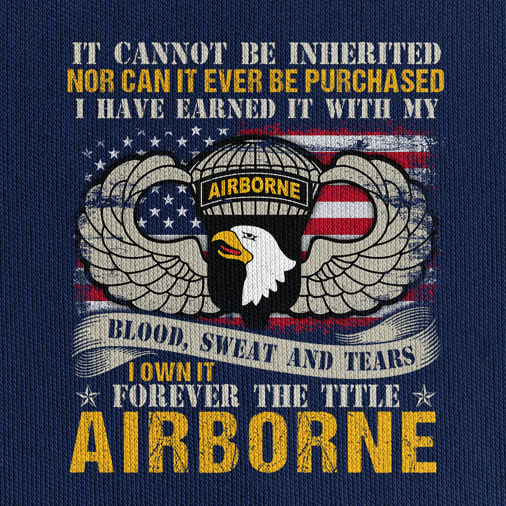 I Own It Forever The Title 101st Airborne Division Quarter Zip Hoodie