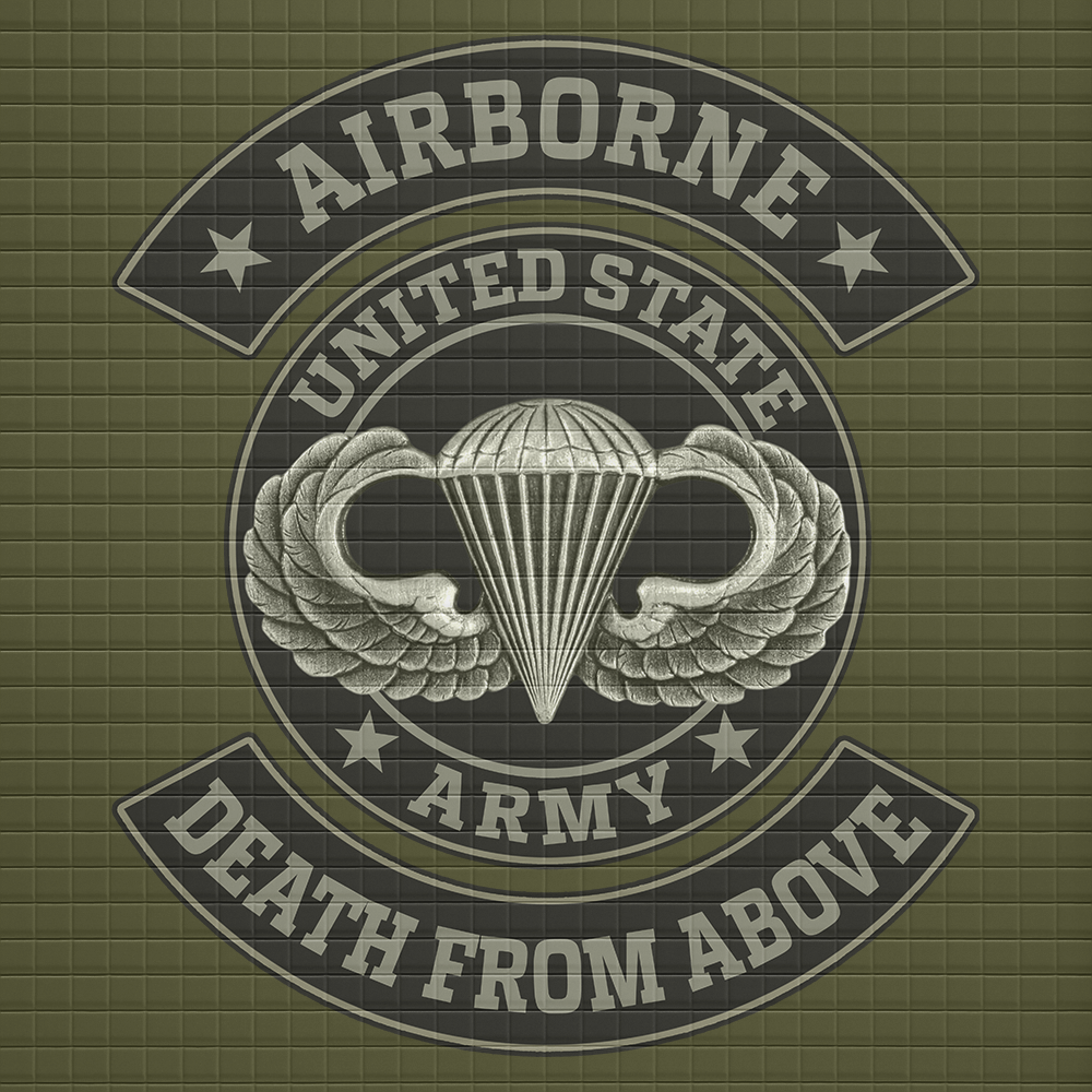 Personalizable Airborne Death From Above Waffle Hooded Jacket