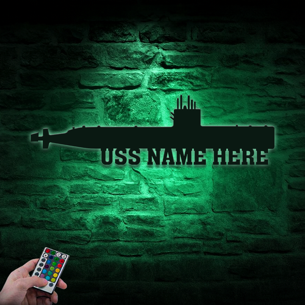 Personalized Navy Submarine Metal Sign Wall Art