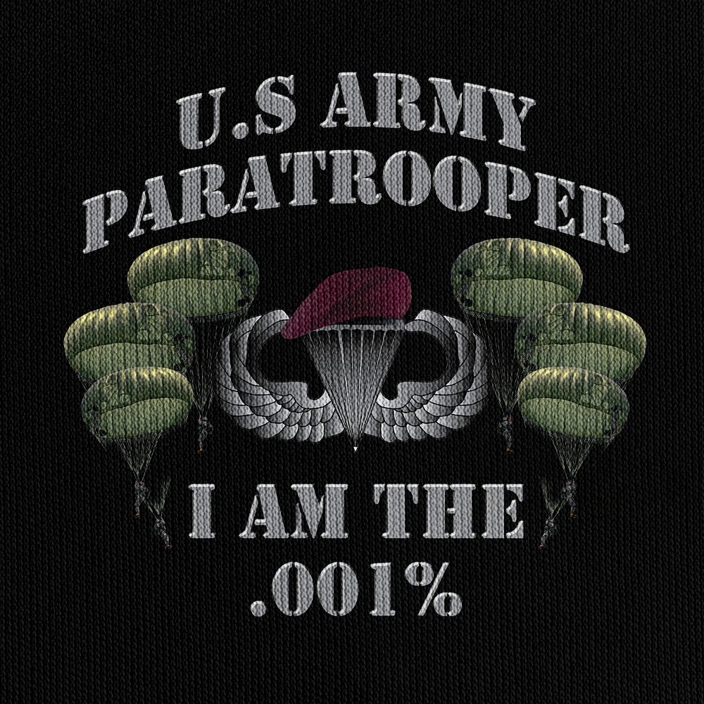 Army Paratrooper I'm The .001% Zipper Pouch Quarter-Zip Hoodie