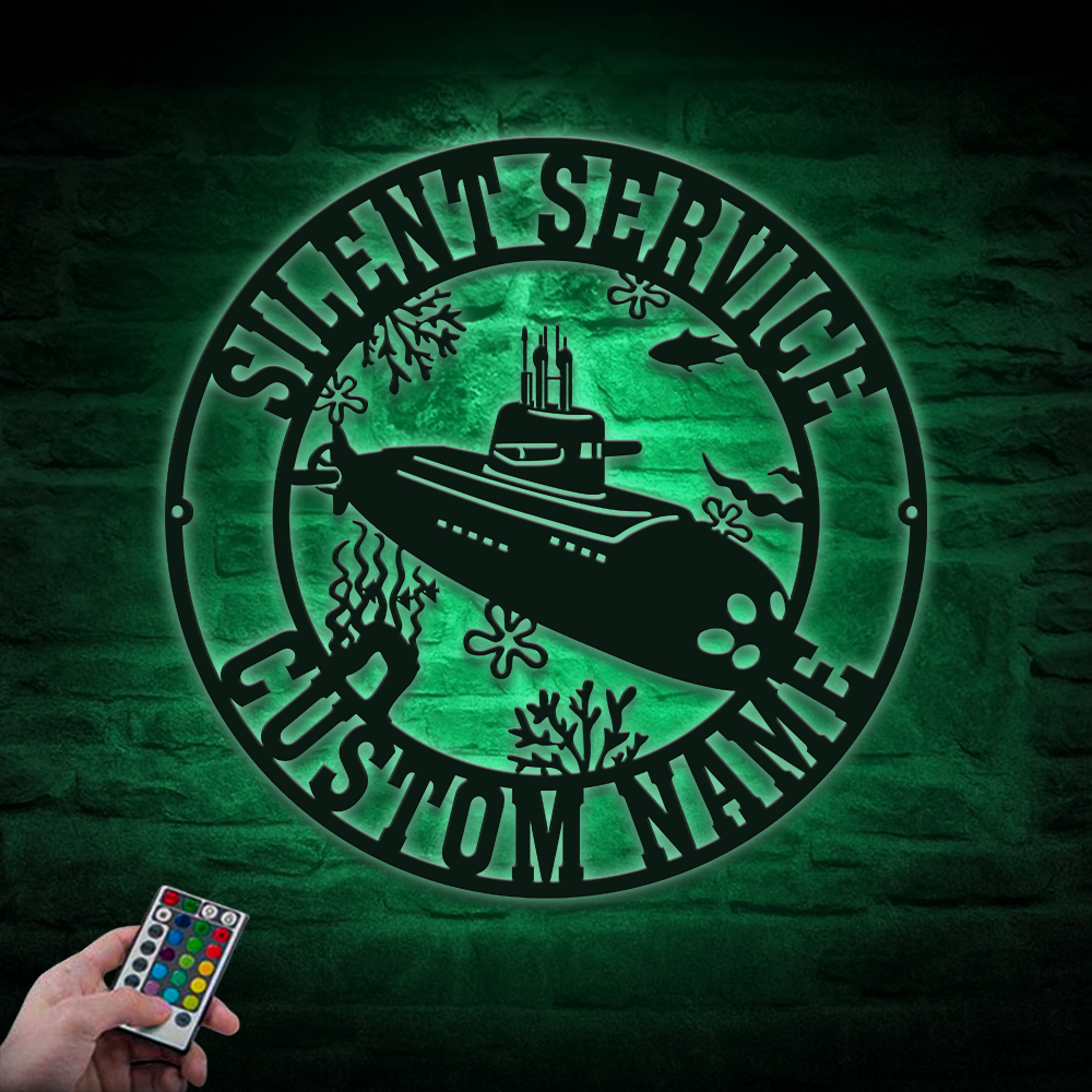 Personalized Navy Submarine Metal Sign Wall Art