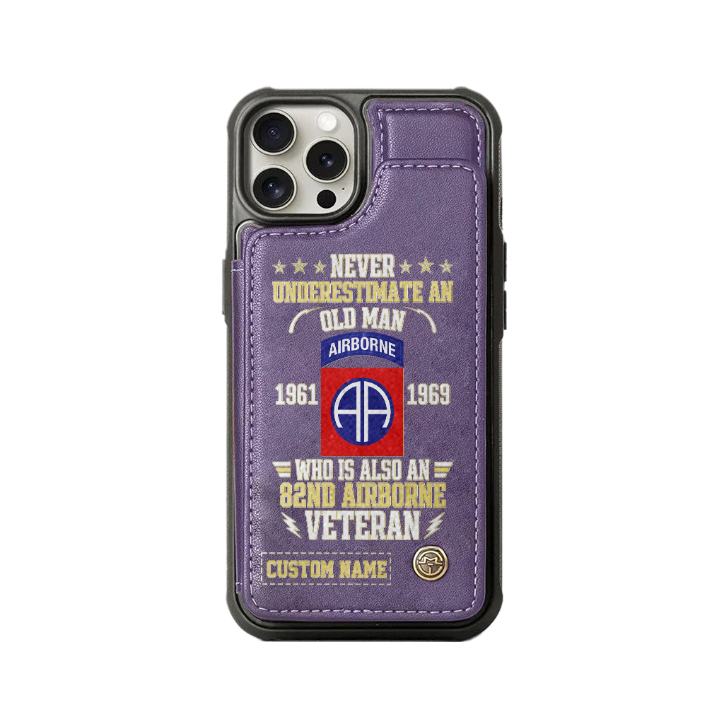Personalizable 82nd Airborne Division Wallet Phone Case