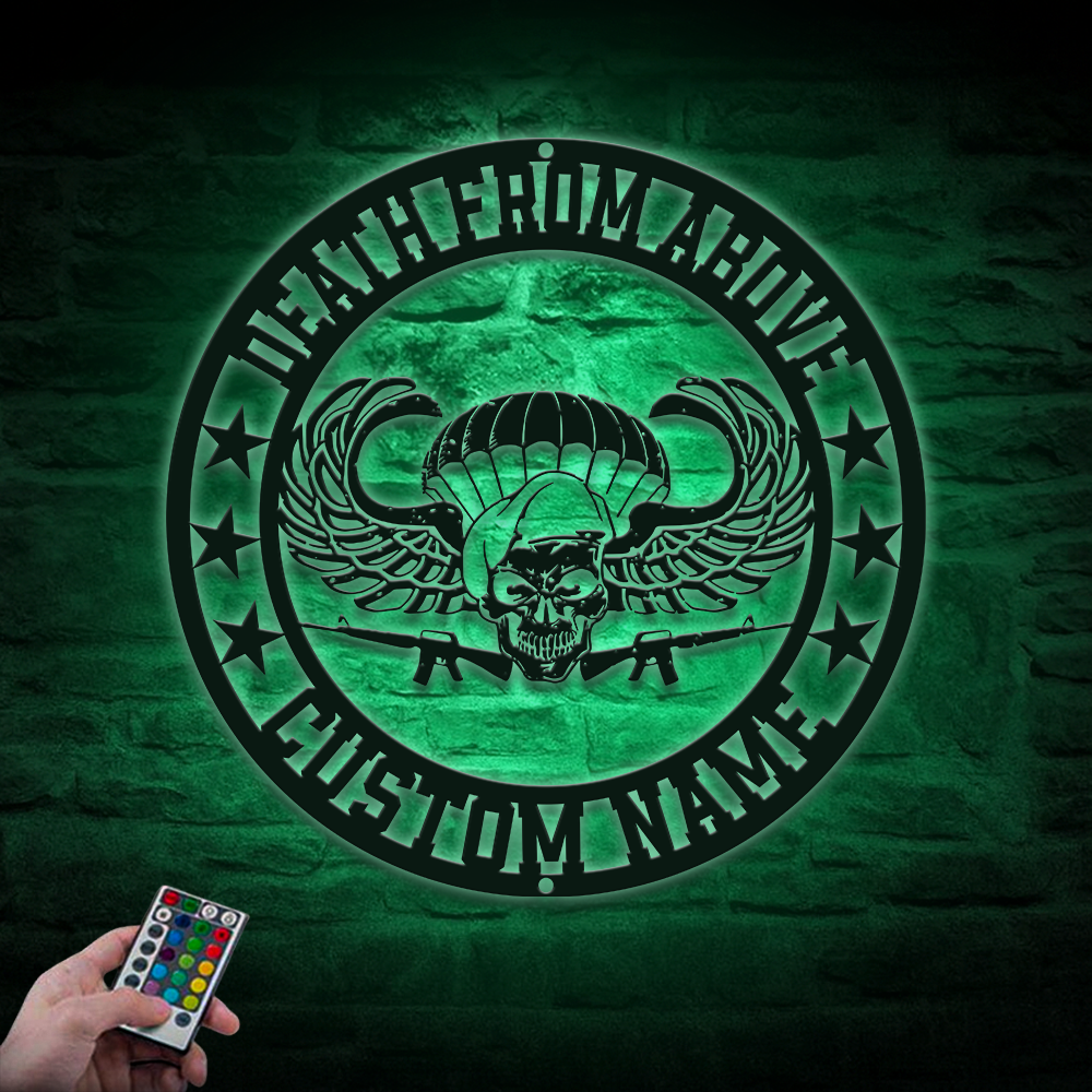 Personalized Airborne Death From Above Metal Sign Wall Art