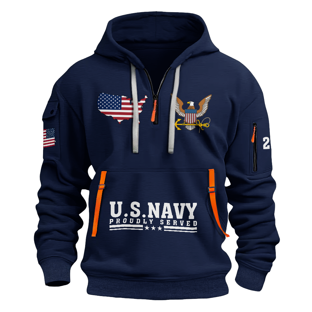 Navy 250th Anniversary Quarter Zip Hoodie
