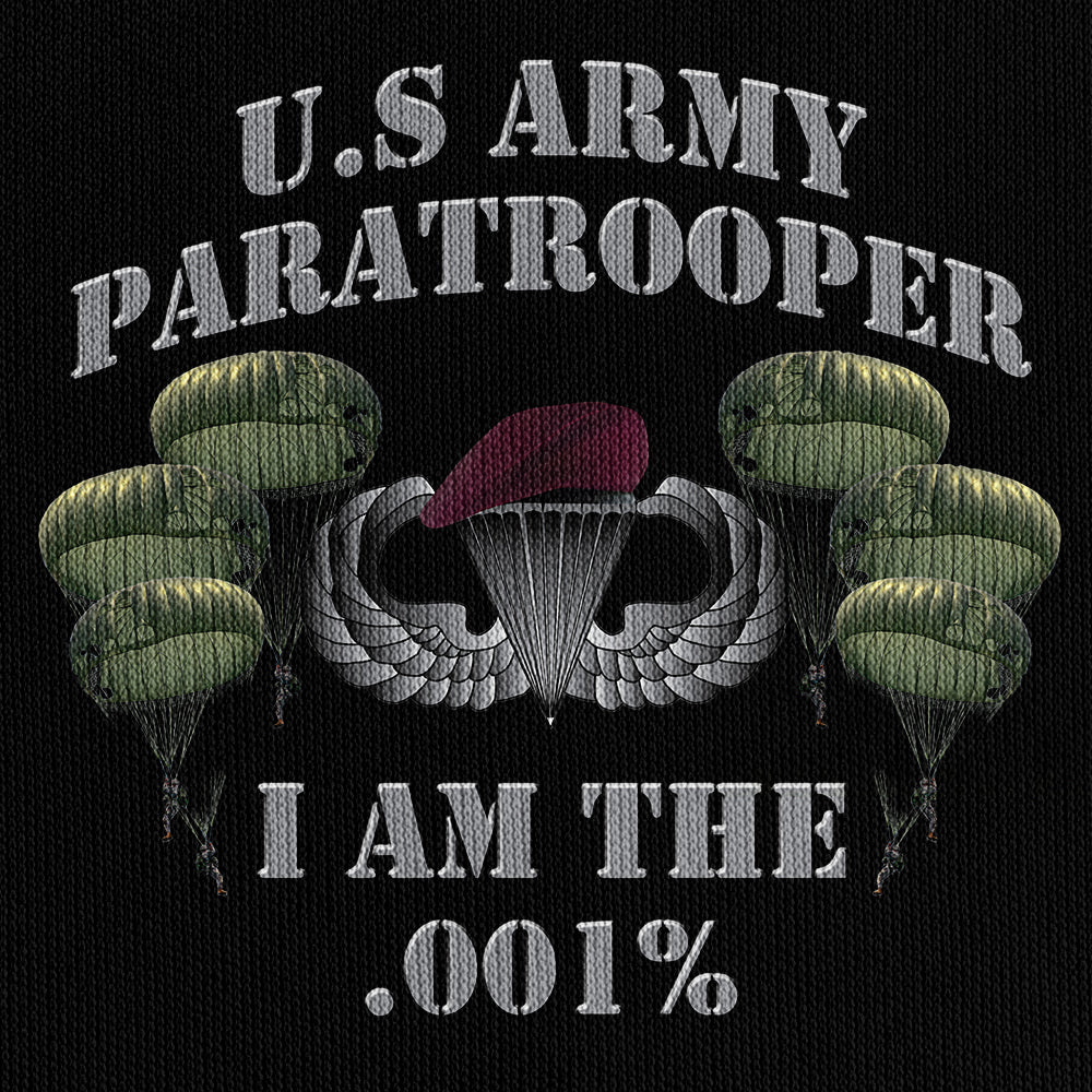 Airborne Paratrooper I Am .001% Quarter Zip Hoodie