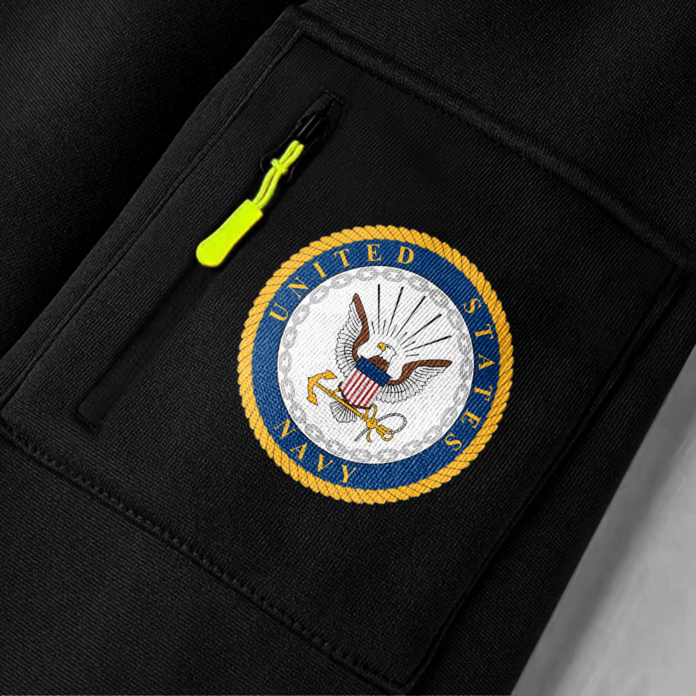 Navy Shellback Ancient Order Of The Deep Quarter Zip Hoodie