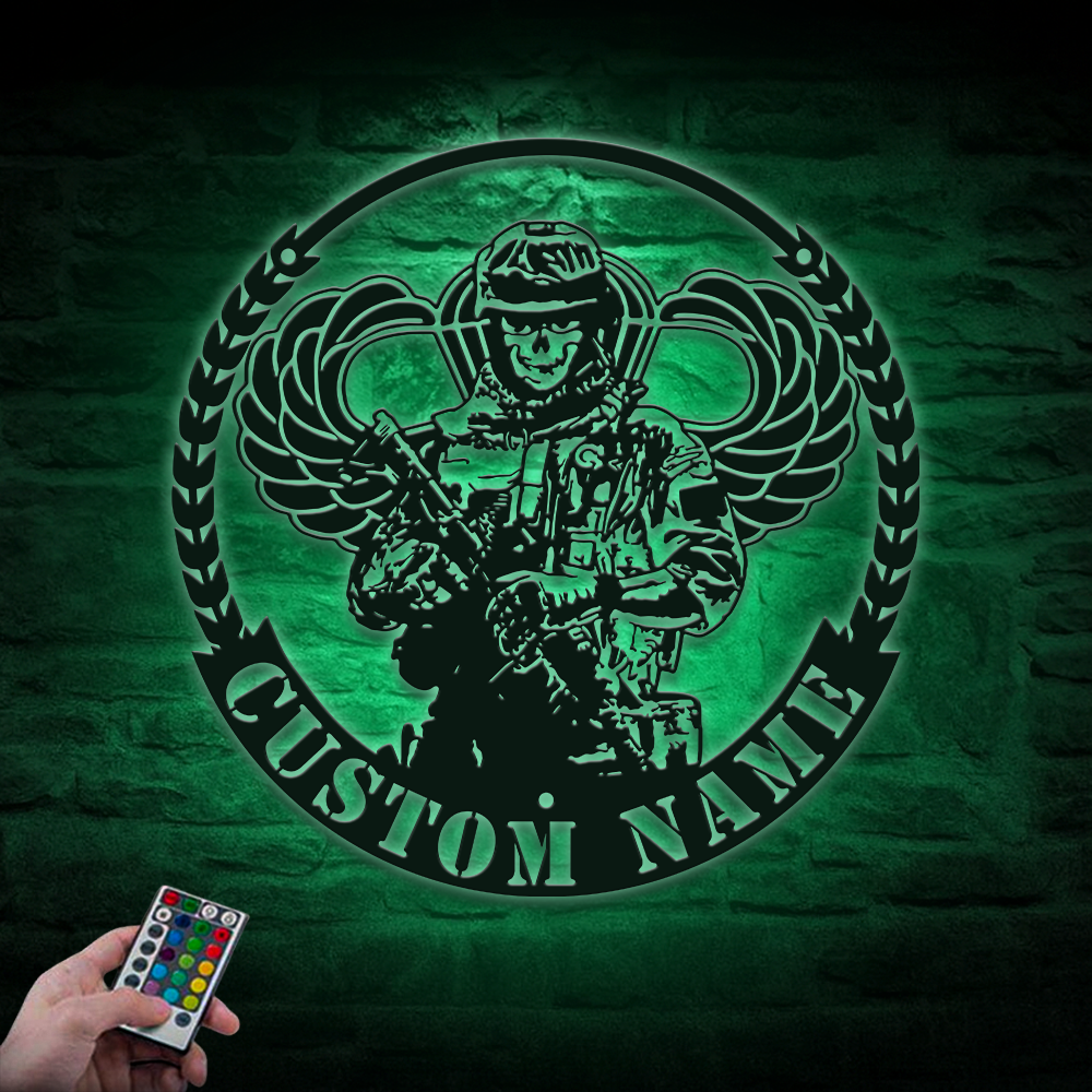 Personalized Airborne Metal Sign Wall Art