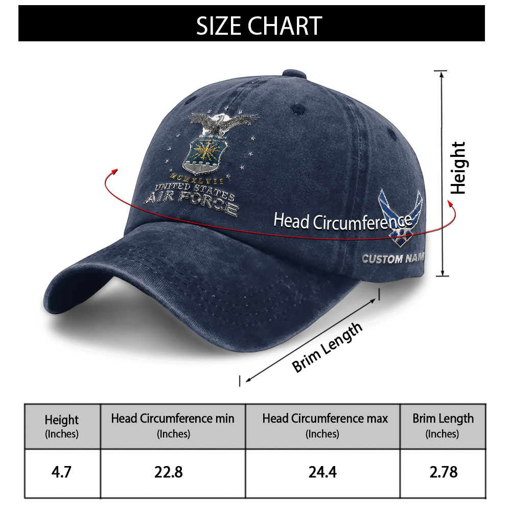 Personalizable Air Force Washed Cap