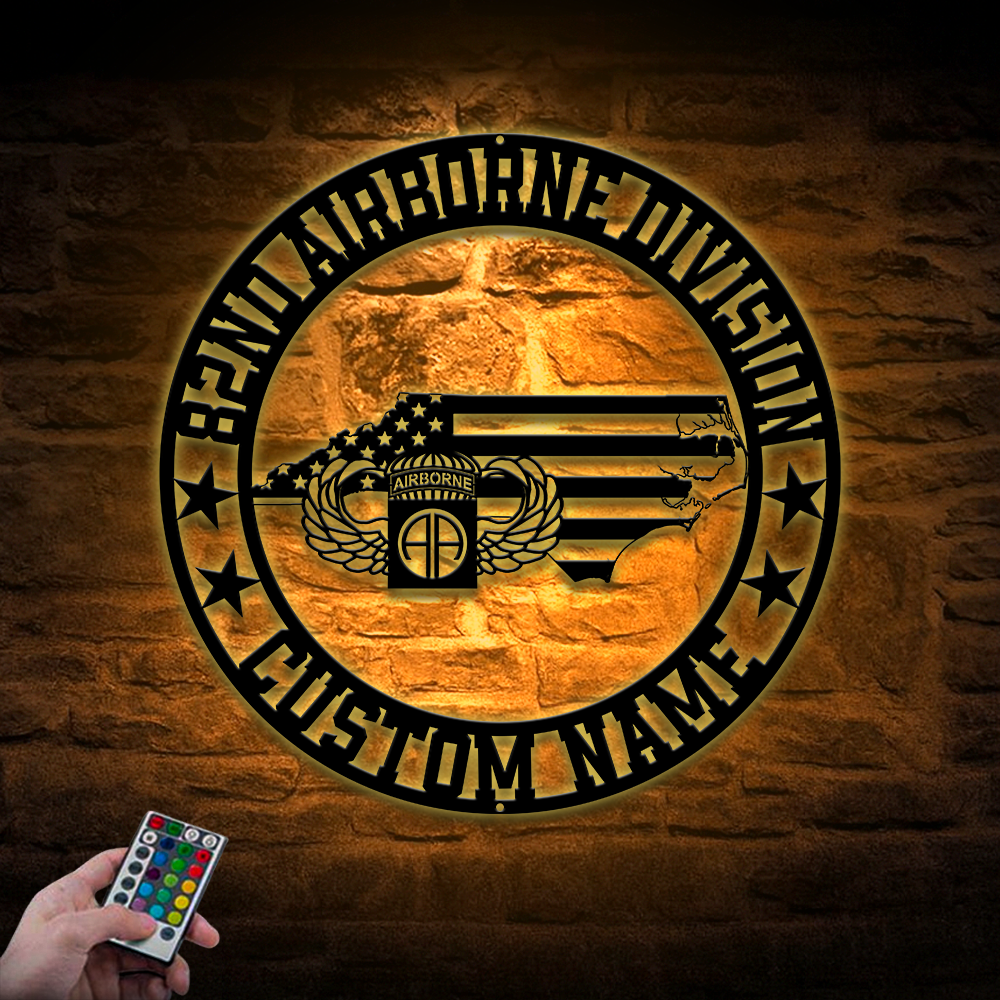 Personalized 82nd Airborne Division Metal Sign Wall Art