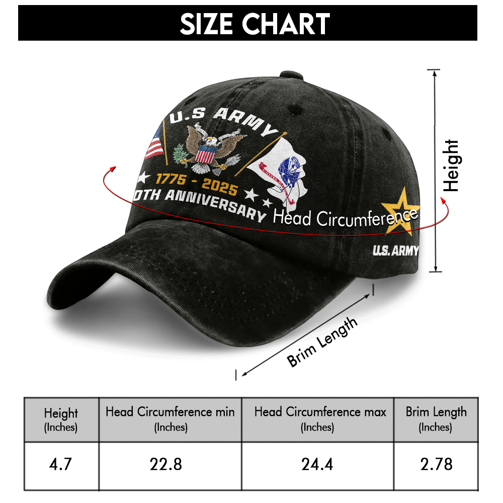 Army 250th Anniversary Washed Cap