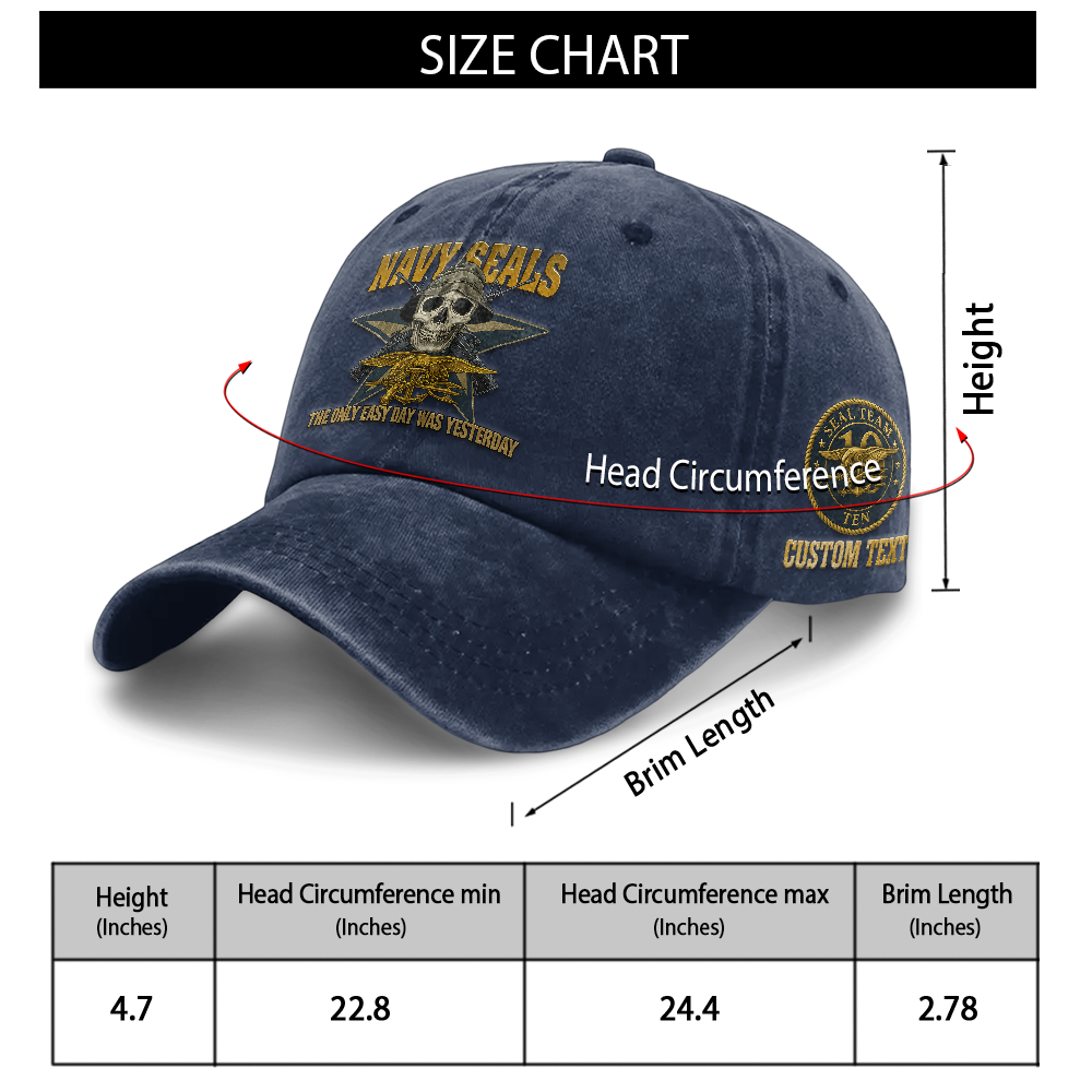 Personalizable Navy Seals Washed Cap