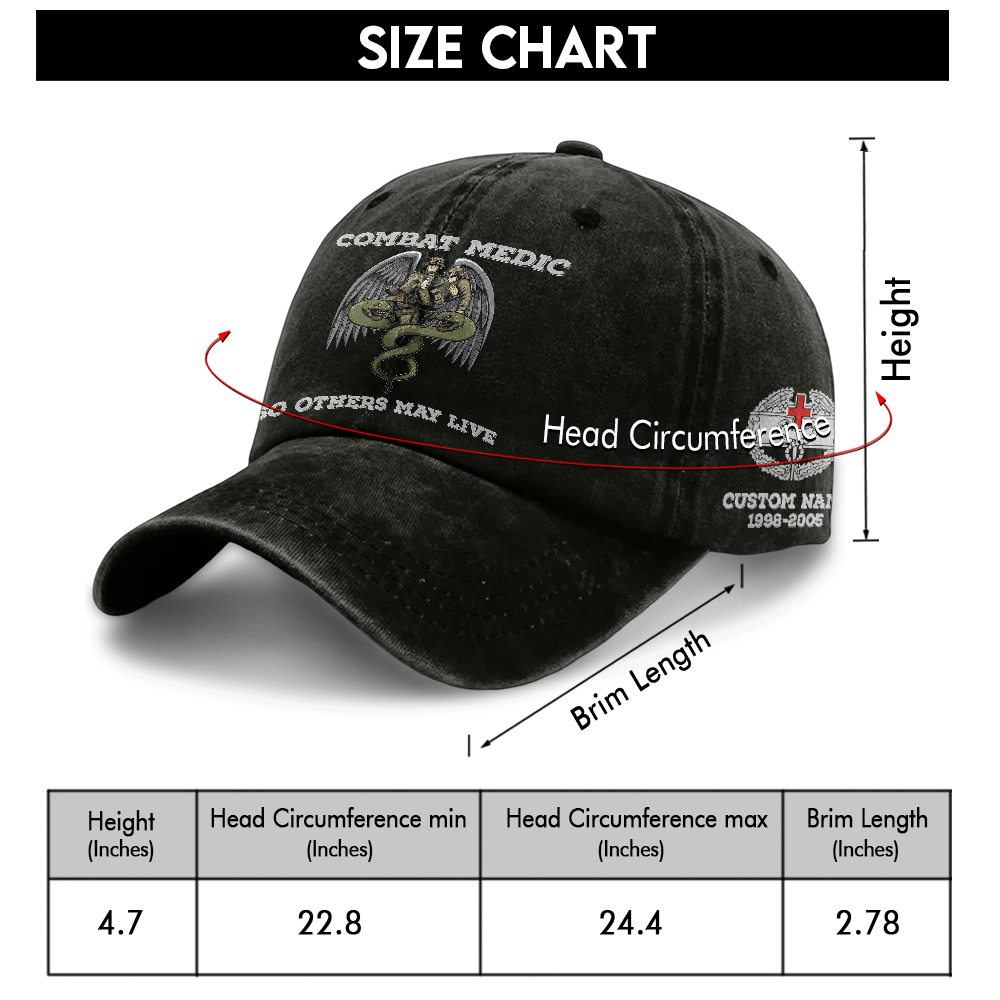 Personalizable Combat Medic Washed Cap