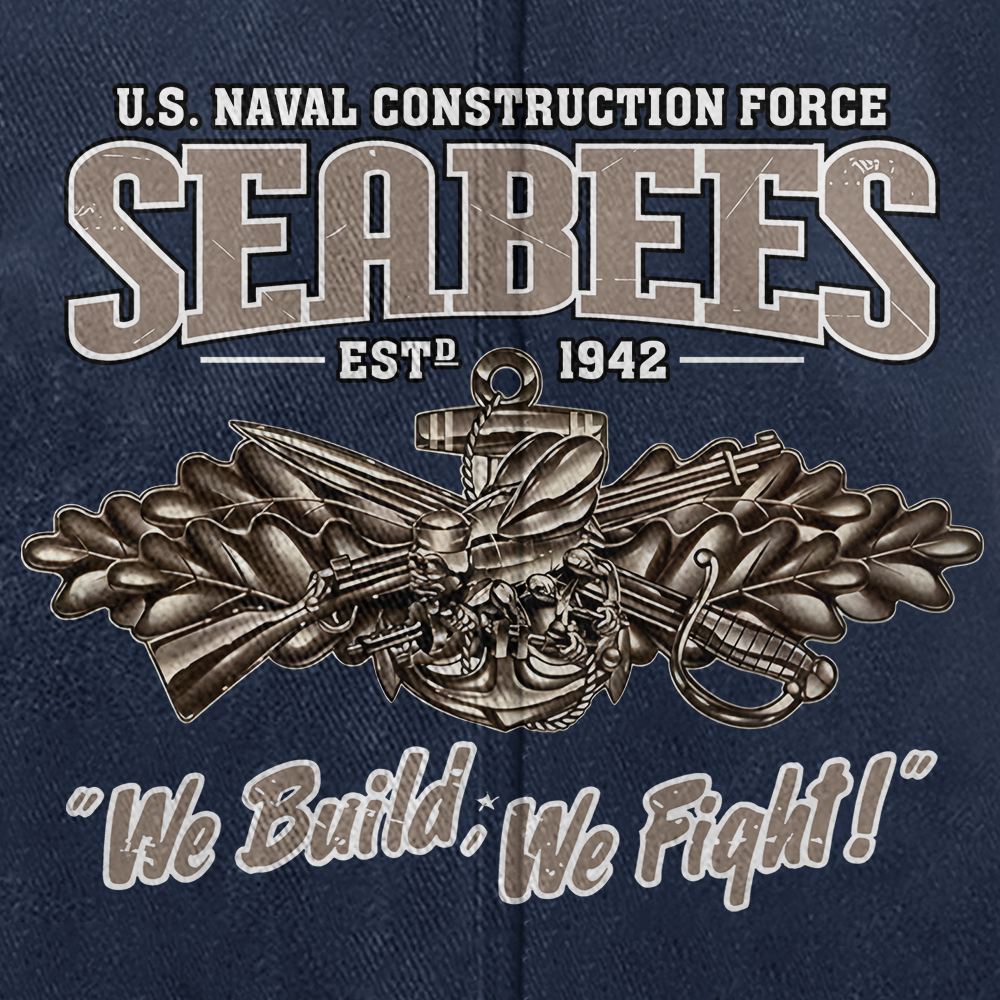 Personalizable Navy Seabee Washed Cap