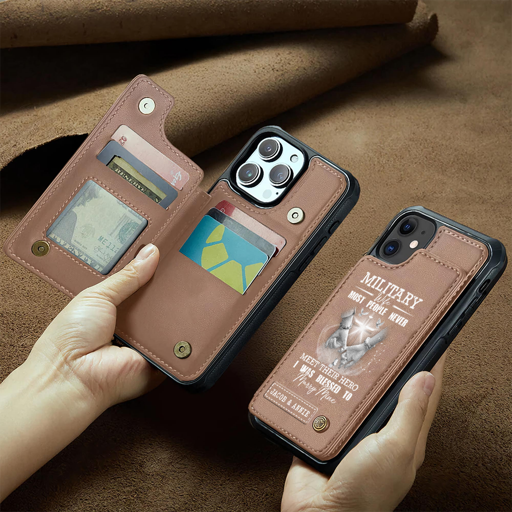 Personalizable Veteran's Wife Wallet Phone Case