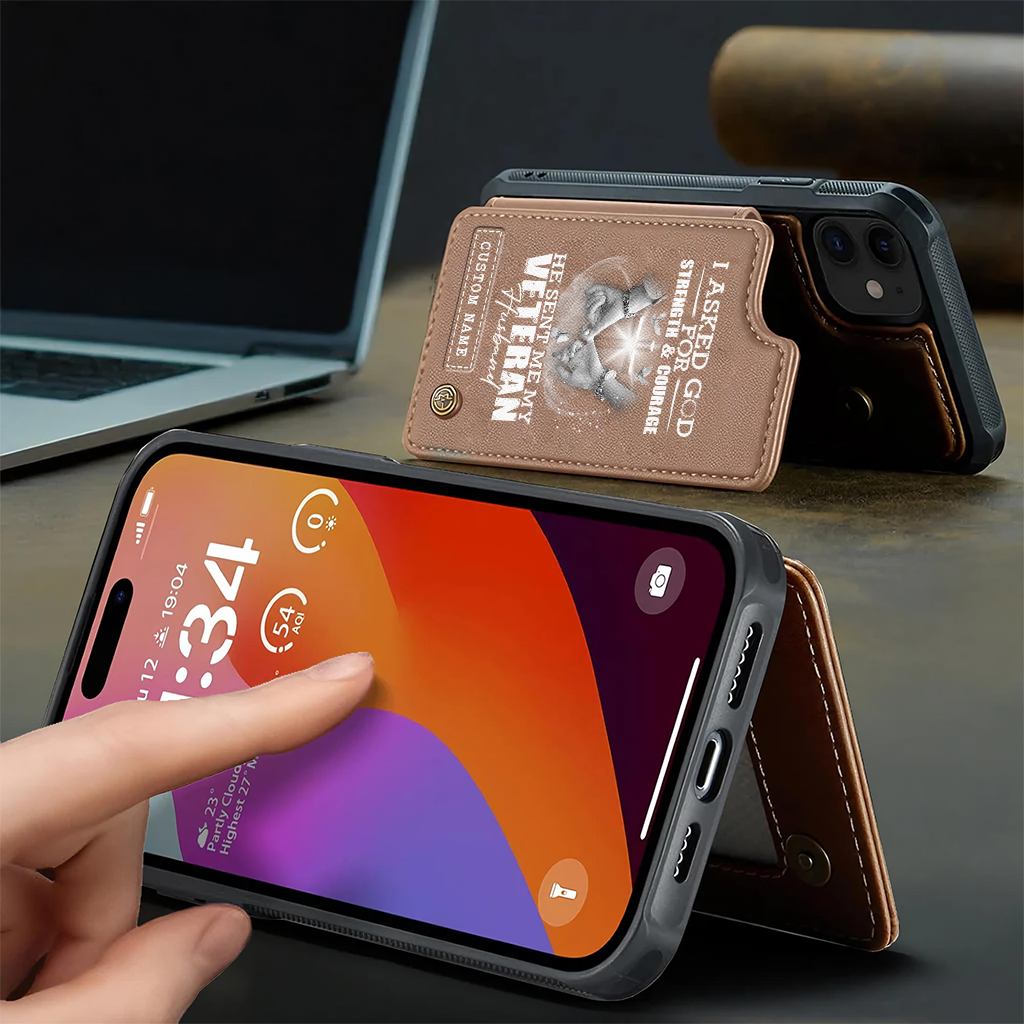 Personalizable Veteran's Wife Wallet Phone Case