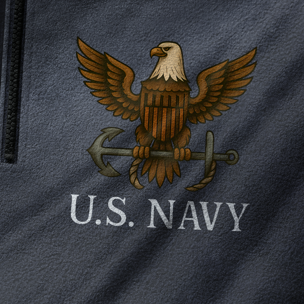 Navy We Own The Seas Half-Zip Raglan Sweatshirt