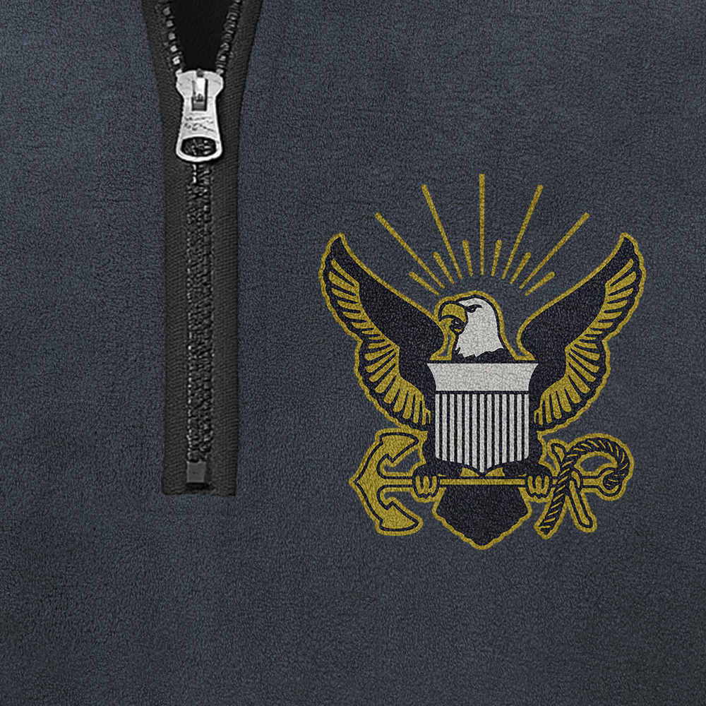 Navy 250th Anniversary Half-Zip Raglan Sweatshirt